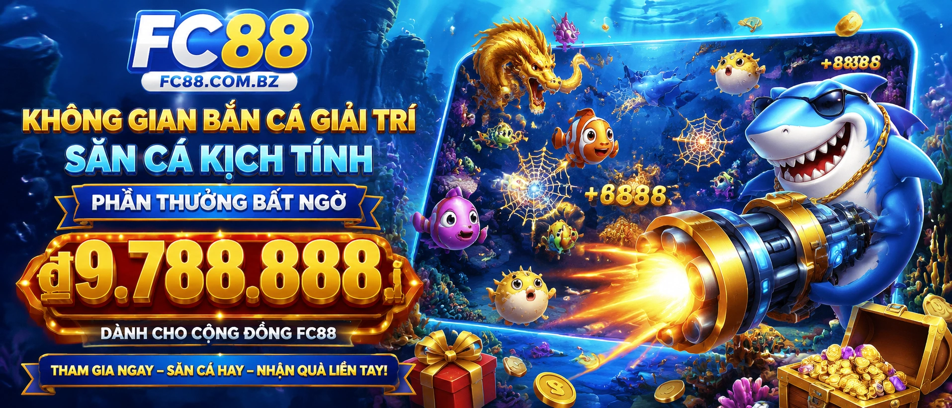 Bắn Cá Thưởng +888K | fc88 - pa79