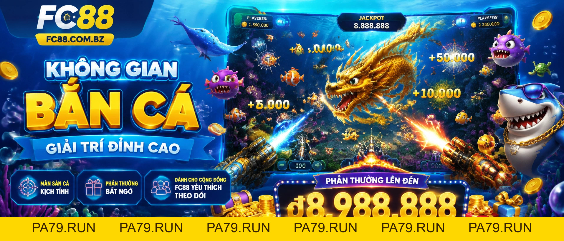 Bắn Cá Thưởng +888K | fc88 - pa79